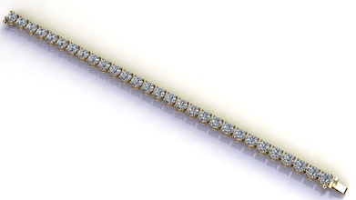 riviera bracelet Couper 5 mm bijoux précieux luxe gemme platine or argent imprimable bijou brillant mode beauté bracelets diamant émeraude rubis élégant vêtements 3d print model - Mito3D