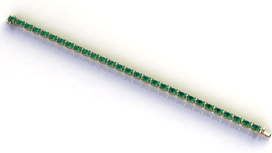 riviera braccialetto ovale tagliare 5x3 mm braccialetti oro gioiello gioielleria platino argento stampabile lusso gemma elegante abbigliamento moda bellezza Smeraldo rubino 3d print model - Mito3D