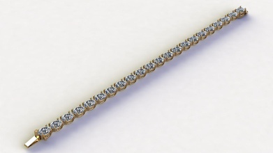 riviera bracelet ovale Couper 7x5 mm bijoux luxe or bracelets diamant imprimable mode gemme brillant platine beauté bijou émeraude rubis argent vêtements 3d print model - Mito3D