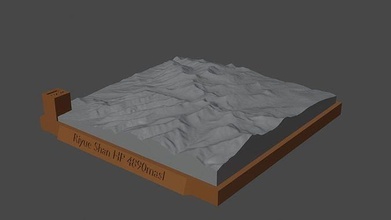 riyue Shan hp Berg Landschaft Vulkan Terrain Umgebung Natur Photogrammetrie Elevation Wissenschaft 3d print model - Mito3D