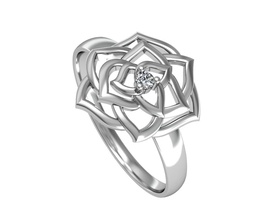 rng rose set gioielli 3djewelry bella brillante cad diamante elegante moda gemma oro jewelryprint jewelrywax preziosi printversion argento matrimonio anello anelli 3d print model - Mito3D