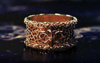 carretera de honor la joyería lily signo carácter anillo plata los anillos 3d print model - Mito3D