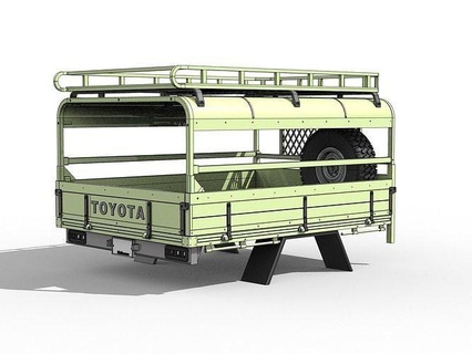 strada camion letto baldacchino 1 10 scala rc Raccogliere camioncino posteriore backtray veicolo macchina stampabile carattere passatempo Fai settore automobilistico 3d print model - Mito3D