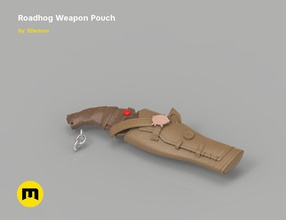 roadhog back weapon in a pouch 3d print model overwatch game games toys accessories parts gun 3d print model - Mito3D