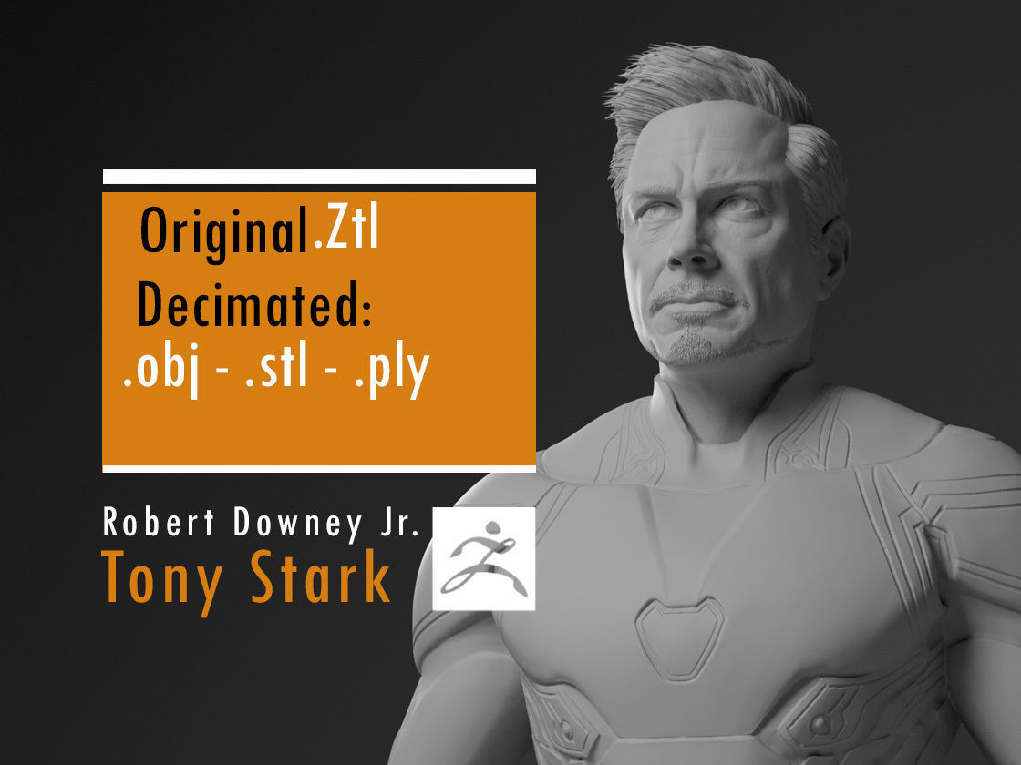 robert downey jr tony sert demir adam yenilmezler adam süper kahraman hayret işaret sonsuzluk savaş hulk thor sanat heykeller 3D print model - Mito3D