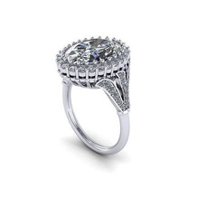 Robert Marshall Diamant Ring Juwel Engagement Hochzeit Schmuck Silber Gold engagem Mode Sterling Anhänger Halskette Schönheit Ohrringe Ringe 3d print model - Mito3D
