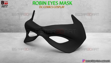 robin eyes mask - dc comics scale halloween cosplay red hood redhood helmet costume knight super heros 2021 titans ss3 season3 games toys 3d print model - Mito3D