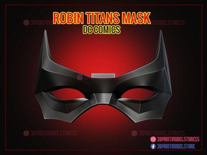 robin titanen maske tv serie cosplay batman jahreszeit 3 rot kapuze helm rotkäppchen dc comics kostüm dunkel ritter halloween spiele spielzeuge 3d print model - Mito3D