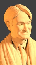 pettirosso williams fallimento statua scultura uomo maschio viso ritratto testa figura monumento attore arte sculture 3d print model - Mito3D