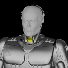 robocop cabeza 3d impresión robot cyborg casco ciencias personaje policía juguete escultura juegos juguetes 3d print model - Mito3D