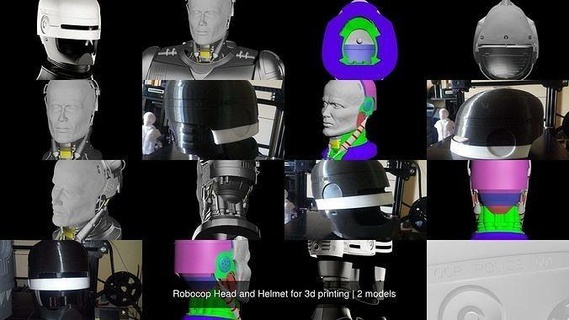 robocop cabeza casco 3d impresión robot juguete policía armadura robo escultura juguetes fi película estatua traje disfraz cosplay pasatiempo bricolaje diy 3d print model - Mito3D