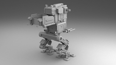 robot at technologie jeux tueur machine pistolet arme art guerre 3d impression 3dprinting jouets 3d print model - Mito3D