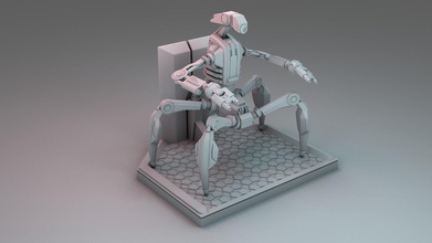 robot - legs technology fourlegs games art machine throne war spider 3d 3dprinting print toys 3d print model - Mito3D