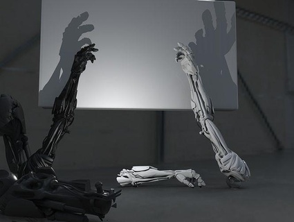 robô braço personagem scifi mecânico ciborgue máquina robótico andróide sci fi tecnologia anatomia arte esculturas 3d print model - Mito3D