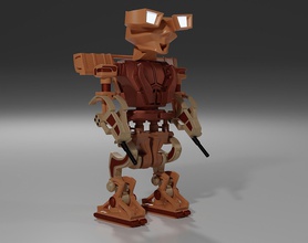 robô bravo soldado boneca crianças brinquedo 3dprint bebê cortar jogos brinquedos pequeno fantoche personagem fantasia scifi 3d print model - Mito3D