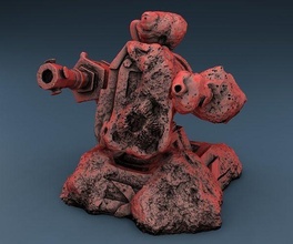 robot cannone meccanico trainato futuro proiettile artigliere munizioni futuristico giochi giocattoli 3d print model - Mito3D