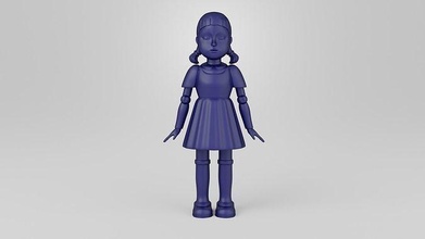 robot doll squidgame anime statue figure mechanical miniature 3dprint girl game scifi kit toy miniatures figurines squid netflix character games toys 3d print model - Mito3D