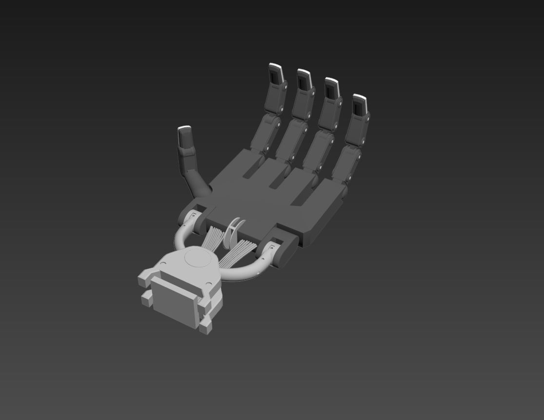 robot el kendin yap model 3d hobi zencefil kol robotik mekanik teknoloji parmak 3D print model - Mito3D