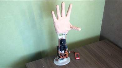 robot main bionique prothèse prototype humanoïde terminateur futuriste sci prothétique servo arduino science médical humain robotique doigt bras chair membre machanique loisir diy 3d print model - Mito3D
