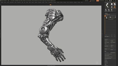 robot hand a01 3d print model scifi futuristic sculpture clay ogre bust orc creature character monster space armor figure face warrior fantasy art skull sculptures 3d print model - Mito3D