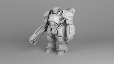 robot işleyici Sanat karakter savaş oyunlar oyun silahlar silah 3d baskı oyuncaklar 3d print model - Mito3D