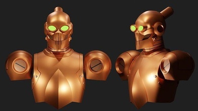 robot yenilmez 3d fütüristik eğlence şekil sanat oyuncaklar rudolphconnor omniman kostüm oyunu amazonlar kirkman oyunlar 3d print model - Mito3D