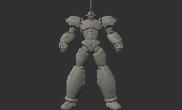 robot kral Koreli versiyon hayran Sanat Bilim mekanik savaşçı yarı savaş şövalye hobi kendin yap robotik android kurgu fütüristik gelecek minyatürler figürinler 3d print model - Mito3D