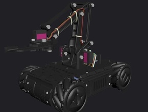 robô mip v1 maquinaria máquina roda mecânico arma tecnologia veículo manipulador guindaste escavadora robótico equipamento arduino programação passatempo faça robótica 3d print model - Mito3D