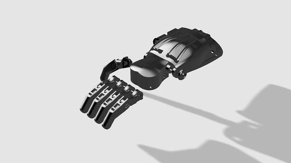 robotica bionico mano protetico protesi umanoide in movimento mani robot attuatore attuazione scienza ingegneria 3d print model - Mito3D