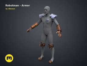 robotman - armor robot man doom patrol dc universe cyborg superhero villian justice league cliff steele helmet cosplay costume games toys 3d print model - Mito3D