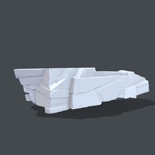 Rocha 12 impressão pedras pedra penhasco monte montanha imprimível Ambiente jogos brinquedos acessórios 3d print model - Mito3D