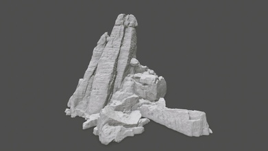 rock 19 rocas roca acantilado montar arena desierto bosque montaña musgo mosy snow juegos juguetes juego accesorios 3d print model - Mito3D