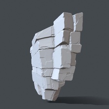 Rocha 6 impressão pedras pedra penhasco monte montanha imprimível Ambiente jogos brinquedos acessórios 3d print model - Mito3D