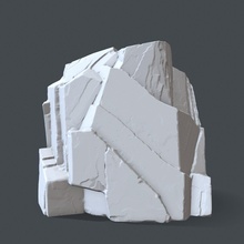 Rocha 7 impressão pedras pedra penhasco monte montanha imprimível Ambiente jogos brinquedos acessórios 3d print model - Mito3D