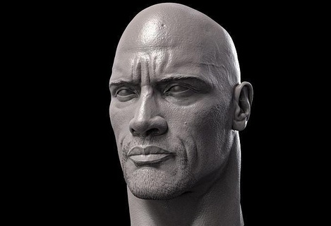 Kaya head Dwayne Johnson Blackadam dc film heykel minyatürler figürinler süper kahraman Sanat heykeller vindiesel John Cena wwe benzerlik Adalet Ligi Adam 3d print model - Mito3D