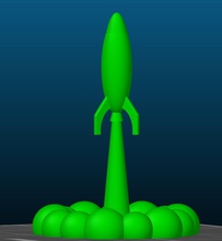 el cohete juegos-juguetes modelo la nasa espacio luna parte de arriba juegos los juguetes 3d print model - Mito3D