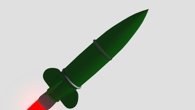 la fusée science militaires balistique missile de l'armement l'ingénierie 3d print model - Mito3D