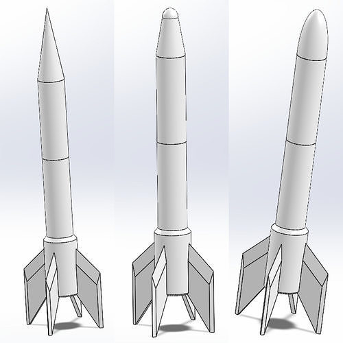 fusée missile loisir diy estes 3D print model - Mito3D