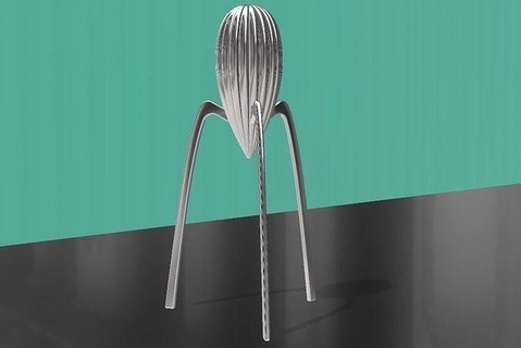 foguete espremedor aranha Filipe Starck citrino suco alumínio Projeto vintage retro Comida casa cozinha jantar Alessi mão pressione laranja 3d print model - Mito3D