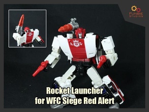rocket launcher transformers wfc siege red alert missile games toys 3d print model - Mito3D