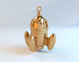 rocket pendant gold jewelry silver shining printable ballistic precious gilt bronze brass pendants 3d print model - Mito3D