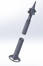 cohete motorizado by co2 bote lanzacohetes pasatiempo lanzamiento bricolaje diy 3d print model - Mito3D