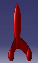 foguete tintina ilustração espaço decoração bd jouet jogos brinquedos 3d print model - Mito3D