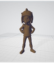 rocketeer fille homme personnage femme isolé Jeux jouets 3d print model - Mito3D