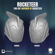 rocketeer fan art head inspired action figures gi joe classified helmet marvel legenes games toys 3d print model - Mito3D