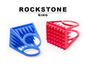 rockstone ring size 6 gioielli anello rock la pietra di fidanzamento i preziosi moda industriale altri anelli 3d print model - Mito3D