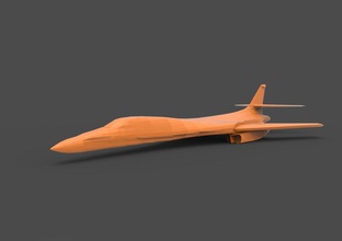 rockwell b-1 bomber b 1 lancer 1b b1b strategic military fighter air force jet aircraft supersonic usaf army heavy war plane airplane hobby diy automotive 3d print model - Mito3D