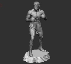 kayalık iv gücü vücut geliştirme insan kas adam spor boks balboa boksör sanat heykeller 3d print model - Mito3D