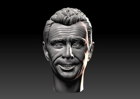 rod serling movies head actor curls hairstyle sculpture statue rodserling art sculptures 3d print model - Mito3D