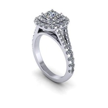 Roger kahlon Duplo aréola diamante anel jóia gema noivado Casamento jóias prata joalheria ouro engagem moda esterlina pingente colar beleza brincos pingentes argolas 3d print model - Mito3D